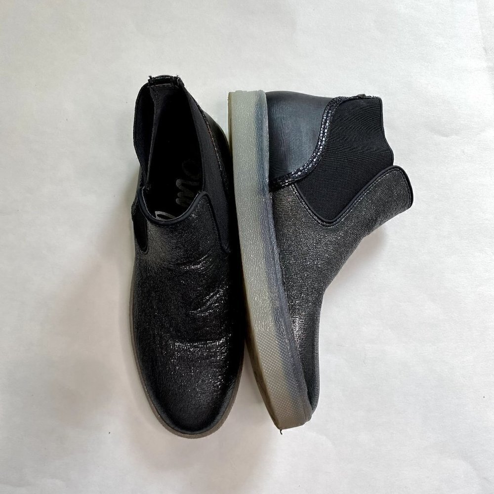 Sam Edelman Margot Chelsea Boots Black Glitter 6.5